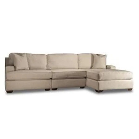 Sectional Sofa Chaise with Accent Pillows